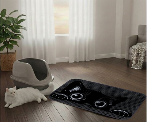 Covoras litiera pentru colectarea granulelor de nisip, Paws & Whiskers, Cat Lıtter Mat 40, Multicolor