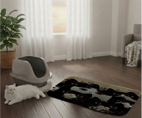 Covoras litiera pentru colectarea granulelor de nisip, Paws & Whiskers, Cat Lıtter Mat 66, Multicolor