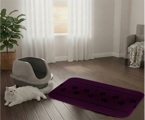 Covoras litiera pentru colectarea granulelor de nisip, Paws & Whiskers, Cat Lıtter Mat 70, Multicolor