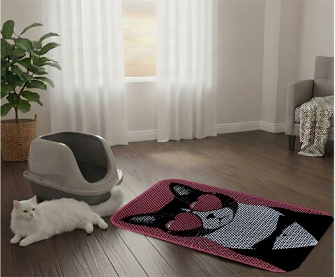 Covoras litiera pentru colectarea granulelor de nisip, Paws & Whiskers, Cat Lıtter Mat 73, Multicolor