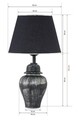 Lampa de masa, Opviq, 687HMY2117, Negru/Argintiu