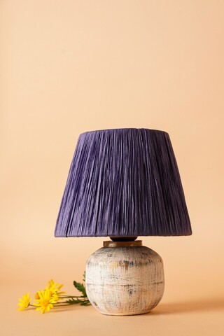 Lampa de masa, Opviq, 687HMY2245, Alb/Albastru