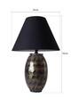 Lampa de masa, Opviq, 687HMY2280, Aur/Negru