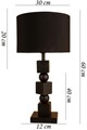 Lampa de masa, Opviq, 687HMY2368, Negru