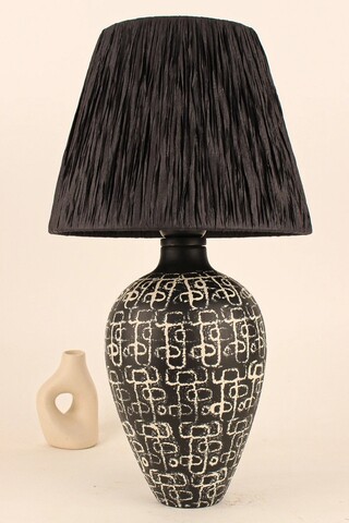 Lampa de masa, Opviq, 687HMY2369, Negru / Crem