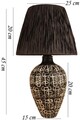 Lampa de masa, Opviq, 687HMY2369, Negru / Crem