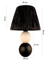 Lampa de masa, Opviq, 687HMY2385, Alb/Negru