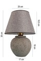 Lampa de masa, Opviq, 687HMY2401, Gri