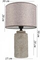 Lampa de masa, Opviq, 687HMY2409, Gri