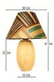 Lampa de masa, Opviq, 687HMY2483, Multicolor