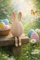 Decoratiune, Easter Egg, 6x14 cm, Crem