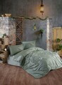 Lenjerie de pat dubla Super King (EU) (IT), L'essentiel Maison, Mohana v1, Verde menta
