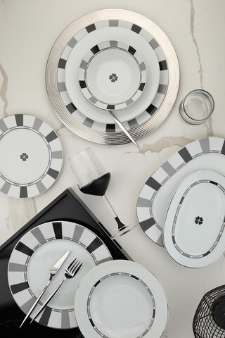 Serviciu de masa, Hermia, 710KTP3690, Farfurie: 21 cm (6 bucăți), Multicolor