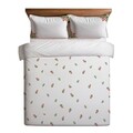 Lenjerie de pat pentru o persoana Single XXL (DE), 2 piese, L'essentiel Maison, Kokina, Alb / Verde / Roșu