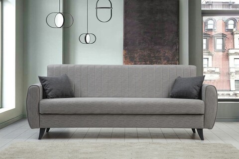 Canapea extensibila 3 locuri, Atelier del Sofa, 730MST1201, Gri deschis