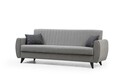 Canapea extensibila 3 locuri, Atelier del Sofa, 730MST1201, Gri deschis