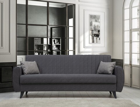 Canapea extensibila 3 locuri, Atelier del Sofa, 730MST1204, Gri inchis