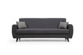 Canapea extensibila 3 locuri, Atelier del Sofa, 730MST1204, Gri inchis
