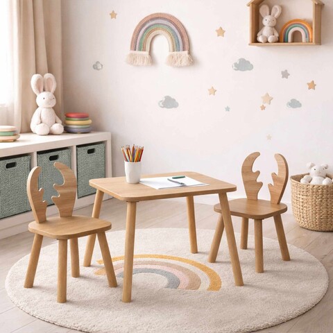 Set masa si scaun pentru copii, Hanah Home, Geyik, Maro