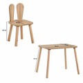 Set masa si scaun pentru copii, Hanah Home, Tavsan, Maro