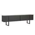 Comoda TV, Nordure, Onera, 180x50x30 cm, Antracit / Negru