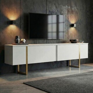 180x50x30 cm, Alb;Auriu
