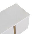 Comoda TV, Nordure, Onera, 180x50x30 cm, Alb/Auriu