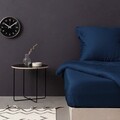 Cearceaf de pat cu elastic Satin Single Small (FR), L'essentiel Maison, De Petrol Blue, Albastru petrol