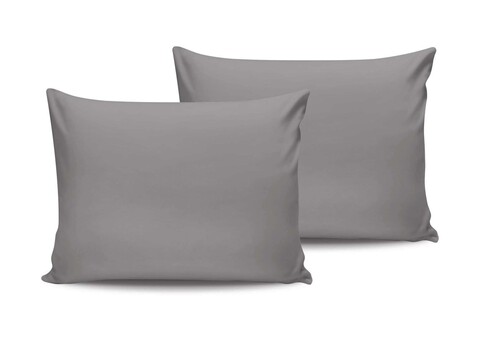 Set de fețe de pernă din satin (2 piese), L'essentiel Maison, De Dark Grey, Gri inchis