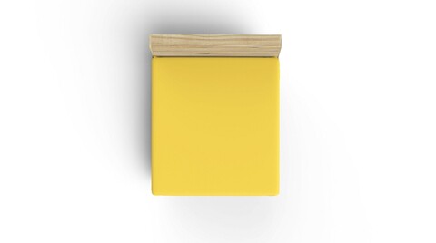 Cearceaf de pat cu elastic Ranforce Single (FR) (IT) (ES) (DE), L'essentiel Maison, Dark Yellow, Galben închis