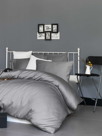 Lenjerie de pat dubla Super King (EU) (IT), 3 piese, L'essentiel Maison, De Dark Grey, Gri inchis