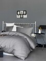 Lenjerie de pat dubla Super King (EU) (IT), 3 piese, L'essentiel Maison, De Dark Grey, Gri inchis