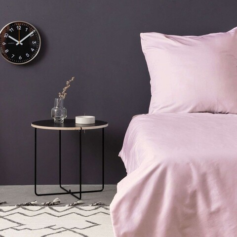 Lenjerie de pat dubla Super King (EU) (IT), 3 piese, L'essentiel Maison, De Light Pink, Roz deschis