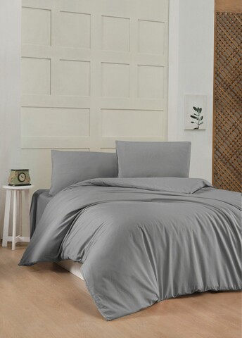 Lenjerie de pat dubla King (FR), L'essentiel Maison, Dark Grey, Gri inchis