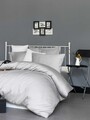 Cearceaf de pat cu elastic Satin Double (FR) (IT) (ES) DE), L'essentiel Maison, De Light Grey, Gri deschis