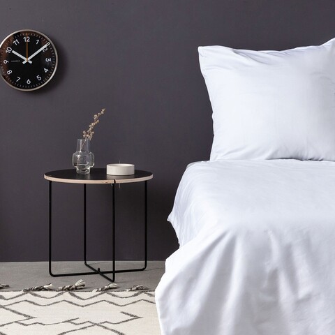 Cearceaf de pat cu elastic Satin Double XL (FR) (IT) (ES) DE), L'essentiel Maison, De White, Alb