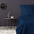 Lenjerie de pat dubla Super King (FR), 3 piese, L'essentiel Maison, De Petrol Blue, Albastru petrol