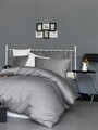 Cearceaf de pat cu elastic Satin Queen XL (DE), L'essentiel Maison, De Dark Grey, Gri inchis