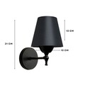 Aplica de perete, Opviq, 780SGN2715, Negru