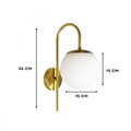 Aplica de perete, Opviq, 780SGN2718, Aur/Alb