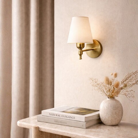 Aplica de perete, Opviq, 780SGN2719, Auriu / Ecru