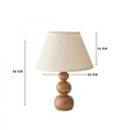 Lampa de masa, Opviq, 780SGN3561, Crem / Stejar