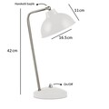 Lampa de masa, Opviq, 780SGN4641, Alb