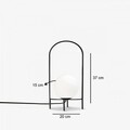 Lampa de masa, Opviq, 780SGN4704, Alb/Negru