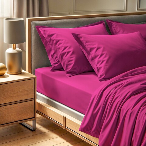 Cearceaf de pat cu elastic Ranforce Single Small (FR), L'essentiel Maison, Tonne Rosse, Roz prafuit