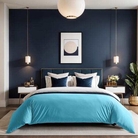 Husa de pilota Ranforce Single (DE), L'essentiel Maison, Tonne Bleue, Turcoaz