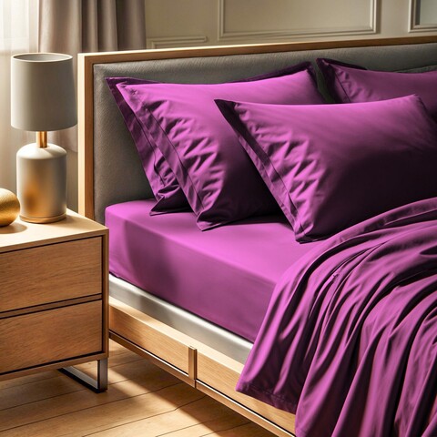 Cearceaf de pat Ranforce King, L'essentiel Maison, Tonne Viole, Mov