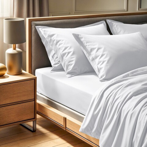 Cearceaf de pat cu elastic Ranforce Double (FR) (IT) (ES) (DE), L'essentiel Maison, Tonne Grise, Alb