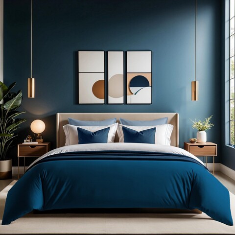 Husa de pilota Ranforce Double (FR) (IT) (DE), L'essentiel Maison, Tonne Marie, Albastru petrol