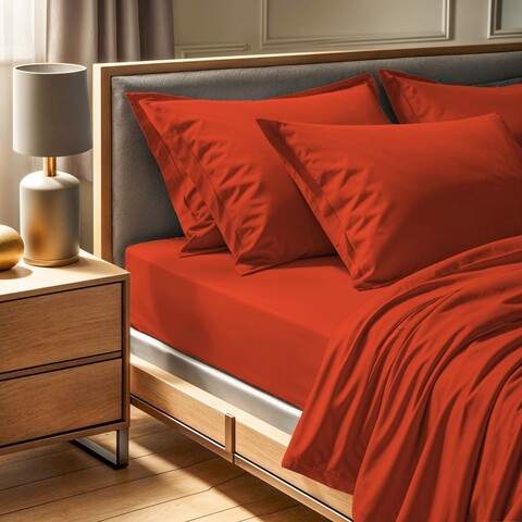 Cearceaf de pat cu elastic Ranforce Single (DE), L'essentiel Maison, Tonne Mixte, Caramiziu